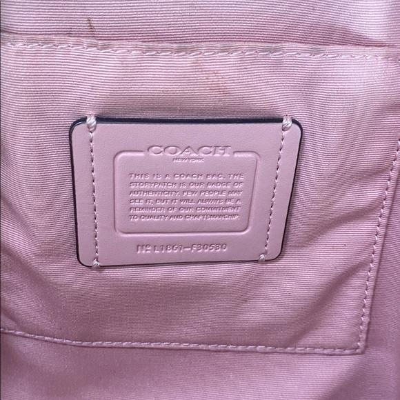 Coach Pink Leather Backpack - Picture 11 of 16